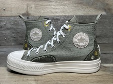 CONVERSE ALL STAR Autumn Embroidered Lift Platform Women 10 Chuck Taylor Sneaker