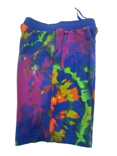 Adidas Kinder Batik Shorts L blau bunt geschlechtsneutral Trefoil Logo Freizeit - Bild 12 von 16