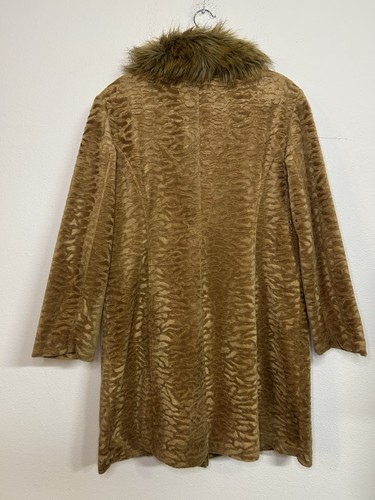 VTG 90’s Y2K Crushed Velvet Fur Trim Penny Lane Jacket XL Festival Bohemian - Picture 11 of 15