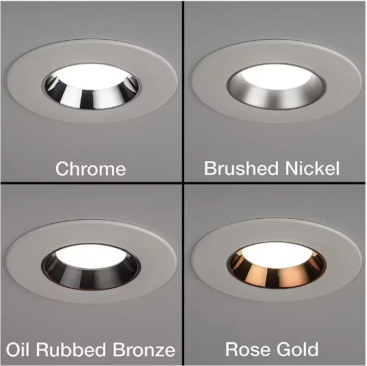 Commercial Electric 4 in. Adjustable LED Recessed Light Trim with 4 Trim Colors - Image 3 of 4