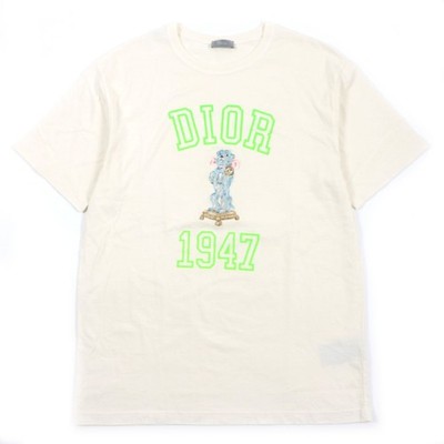 Excellent DIOR Short sleeve T-shirt Bobby Logo Distressed Relaxed fit mens M...