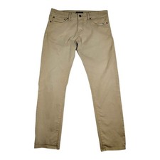 Lucky Brand 110 Slim Chino Pants Men's 33x30 Tan Preppy Office Clean Guy Y2K