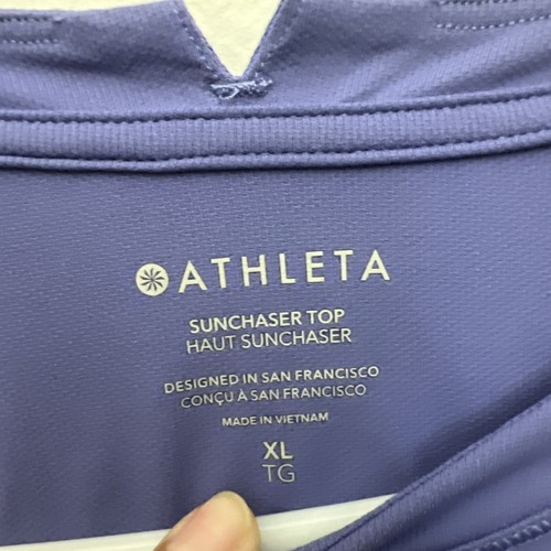 Athleta Purple Long Sleeve Activewear Top With Thumb Holes Small Back Pocket XL - Bild 2 von 7