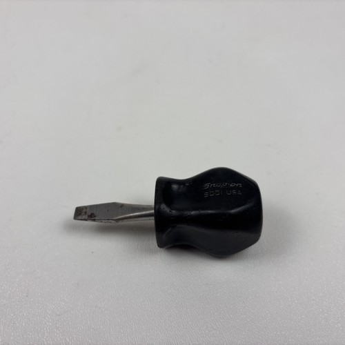 Snap-On SSD1 Stubby Black Handle Slotted Flat Head Screwdriver USA - Picture 2 of 5