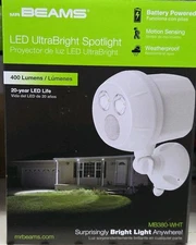 Mr. Beams LED Ultra Bright Spotlight  White  (MB380-WHT)  NEW In Box 400 Lumens