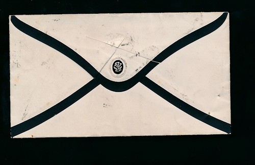 GB 1868 MOURNING ENVELOPE POSTED UNPAID + CHARGED 2d LONDON WC CODES X + Z - Picture 3 of 3