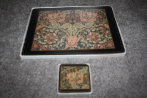 Set 4 tovagliette caprifoglio vintage Pimpernel con supporto in sughero Inghilterra 16”x 12” e - Foto 2 di 11