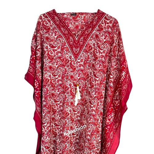 Womens Paisley Kaftan Long Casual Dress Beach Cover Summer Holiday Loungewear - Picture 25 of 29