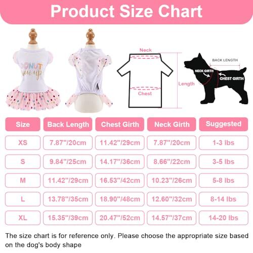 Dog Clothes Girl Dog Dress Dogs Puppy Dresses Pet Dress Shirt Small Pink - Bild 6 von 6