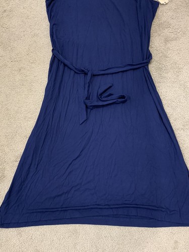 St John’s Bay Maxi Dress Women’s Size 1X American Navy Blue Stretch Knit NWT - Picture 3 of 17