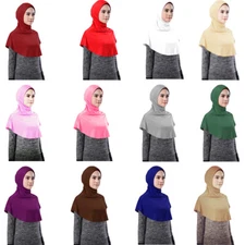 One Piece Amira Inner Cap Full Neck Cover Under Scarf Muslim Wrap Shawls Ramadan