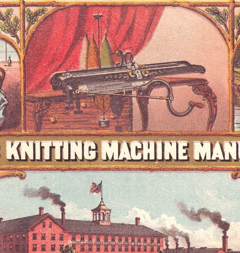 1876 Expo Cordero Máquina de Tejer Chicopee Falls MA entonces/ahora Tarjeta Comercial Victoriana - Imagen 3 de 14