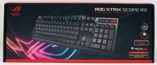 ASUS Mechanical Gaming Keyboard - ROG Strix Scope RX | Red | US “Mint” - Picture 1 of 6