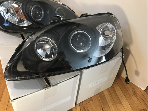 **SONAR SK3301-CV96 SK3302 HEADLIGHT ASSEMBLY L & R HALO RING LIGHT HONDA CIVIC - Picture 15 of 15