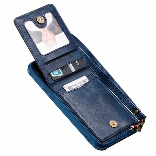 Für Apple iPhone Modell praktische Leder Geldbörse Schutz Handgelenk Riemen Hülle Cover - Bild 3 von 30
