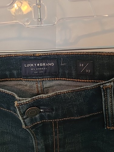 NWT Lucky Brand 363 Men's Vintage Straight Blue Jeans  38x32 7MD10509 - Afbeelding 6 van 11
