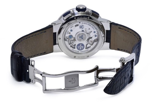 Ulysse Nardin Marine Chronograph Annual Calendar Steel 43mm Watch B/P 1533-150 - 第 8/11 張圖片