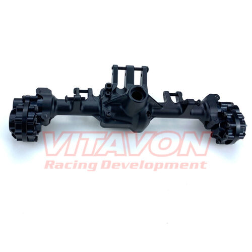 Carcasa de eje trasero VITAVON CNC con portales conjunto para Traxxas TRX-6 1:10 negro - Imagen 2 de 4