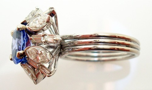 14k Gold 1.35ct Genuine Natural Tanzanite and 1.50ct Diamond Cocktail Ring #J787 - Picture 2 of 10