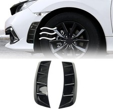 Gloss Black Exterior Fender Side Air Flow Vents Plastic Decorative #B Ch1