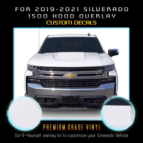 For 2019-2021 Silverado 1500 Hood Overlay Pre-cut Graphic Decal Flat Matte Vinyl - Bild 13 von 18