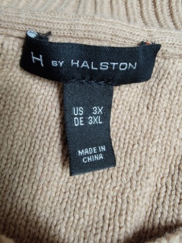 H by Halston Womens Sweater Shirt Top Blouse Size 3X Brown - Picture 7 of 12