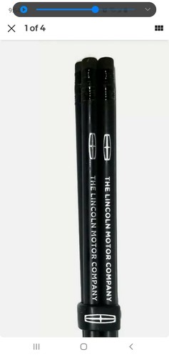 The LINCOLN MOTOR Co. 4 Black Logo Banded Pencils Car Promo Advertising GIFT - Picture 6 of 7