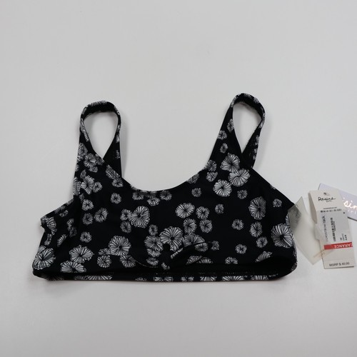 NWT Raisins Girls Swimwear Girls Size 14 Black Floral Strappy Top