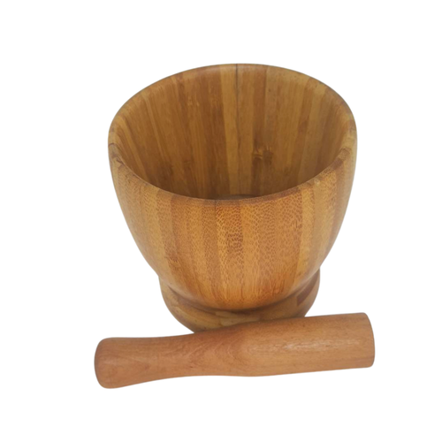 Mini kitchen wooden mortar pestle for grinding spices Herbs  nuts  Non Toxic new - Picture 3 of 7