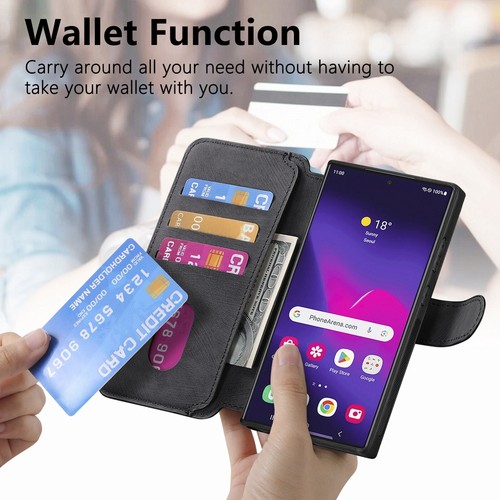 MagSafe Hülle für Samsung Galaxy S24 S23 S22 S21 Magnet Flip Wallet Stand Cover - Bild 9 von 83