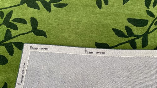 Verde Tappeto 100% Lana 120x180 CM Artigianale Fogli Designer Orientale WT4 - Foto 9 di 9