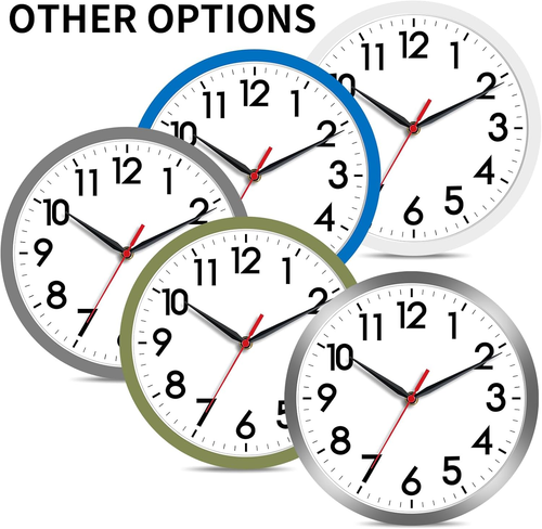 Wall Clock Modern Small Wall Clocks Battery Operated Silent Non Ticking Analog - Picture 3 of 12