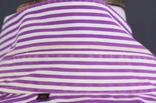 Etro Milano White & Purple Stripe Long Sleeve Button Down Shirt Size 41 - Picture 11 of 11