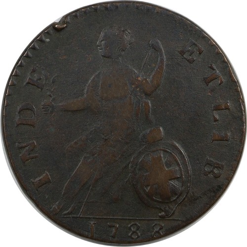 1788 Vermont Copper 1/2p RR-20 W2150 R4 Bust Right PCGS F15 Furnace Run Collecti - Picture 6 of 6