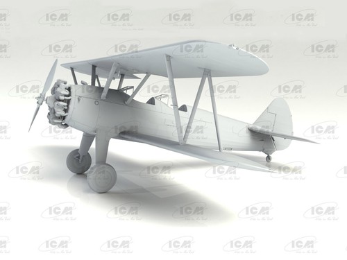 ICM 32051 Plastic model aircraft kit 1:32 Stearman PT-17 with American Cadets - Picture 9 of 24