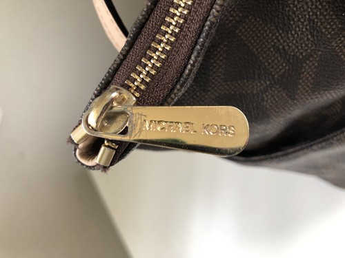 Michael Kors Mk Logo Signature Tote, Brown With Matching Wallet Medium BR - Picture 3 of 17