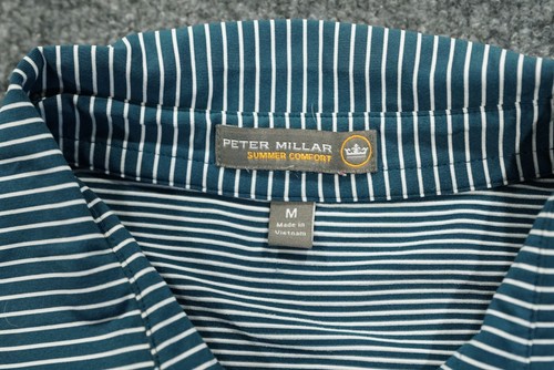 Polo Peter Millar estiva comoda uomo M blu a righe Dallas Cowboys golf - Foto 5 di 12