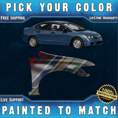 Passengers Right RH Front Fender for 1999 2000 Honda Civic NEW Painted to Match