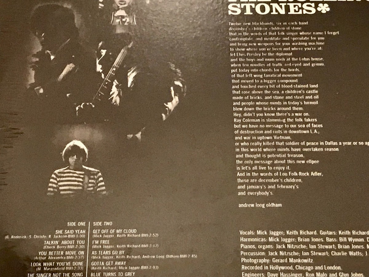THE ROLLING STONES ~ DECEMBER'S CHILDREN ~ ORIGINAL FIRST