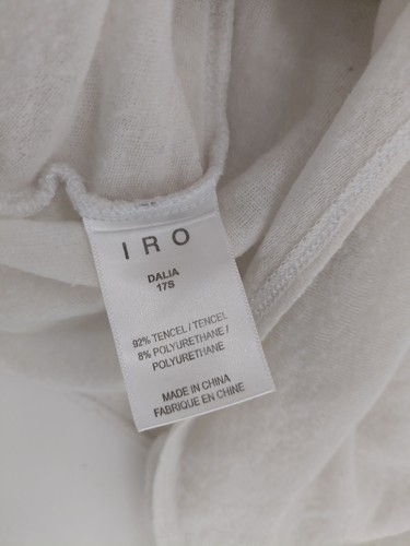IRO Womens Top S White 100% Other Short acheter Sleeve Round Neck Basic