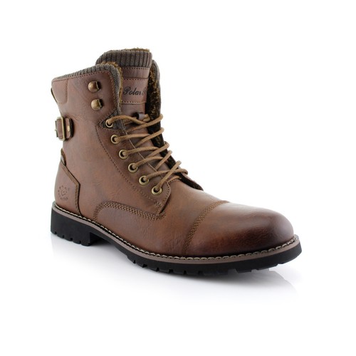 Polar Fox BRADY Men's Casual Combat Dress Work Hiking Motorcycle Zipper Boots - Picture 5 of 16