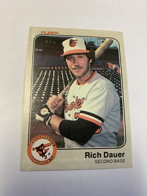 1983 Fleer Rich Dauer Baltimore Orioles 