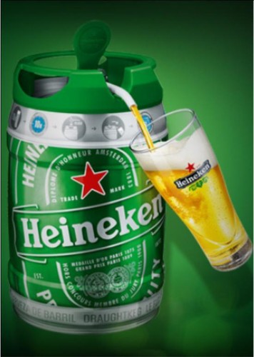 2x HEINEKEN BIERFASS 5,0l - Bier - Fass - Partyfass - Beer - Draught Keg - 10l - - Bild 1 von 3