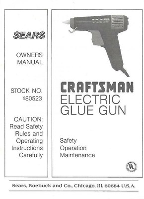 glue gun craftsman manual sears owners electric