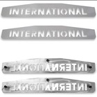 Mud Flap Plates Bottom International Semi Truck 24" x 4" Chrome 3 Stud 1 pair