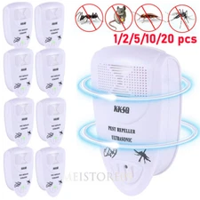 1-20X Ultrasonic Pest Repeller Control Electronic Repellent Mice Bug Rat Reject