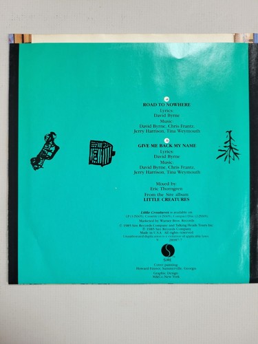 **NM** Nos 45~ TALKING HEADS - ROAD TO NOWHERE/ GIVE ME BACK MY NAME - Picture 2 of 4