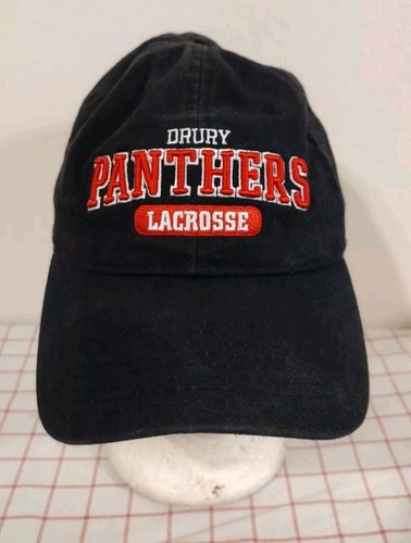 Gorra Drury University Panthers Lacross Negra Ajustable Bordada El Juego - Imagen 2 de 6