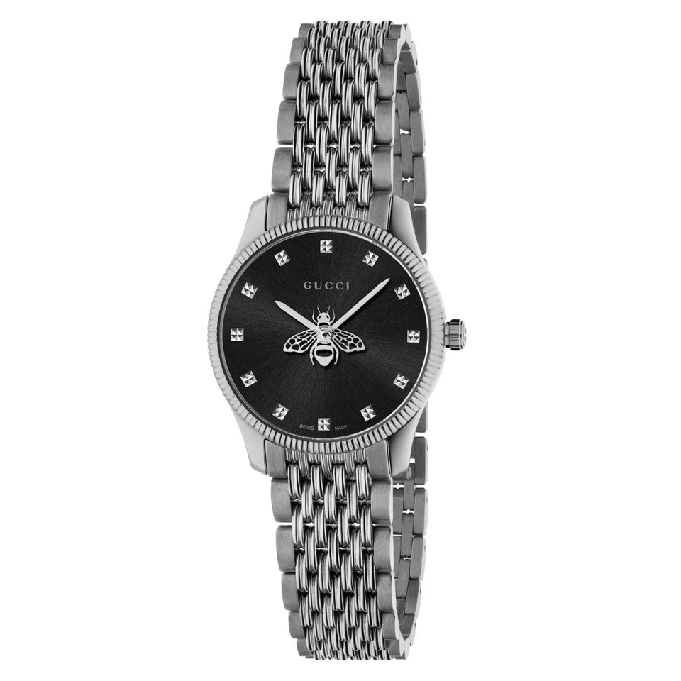 Gucci YA1265020 Women's G-Timeless Black Dial Quartz Watch