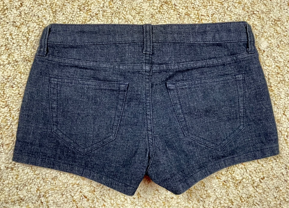 City Streets Women's Denim Mini Booty Shorts Sz 1 Blue Jean Studs (waist 29") - Image 2 of 4